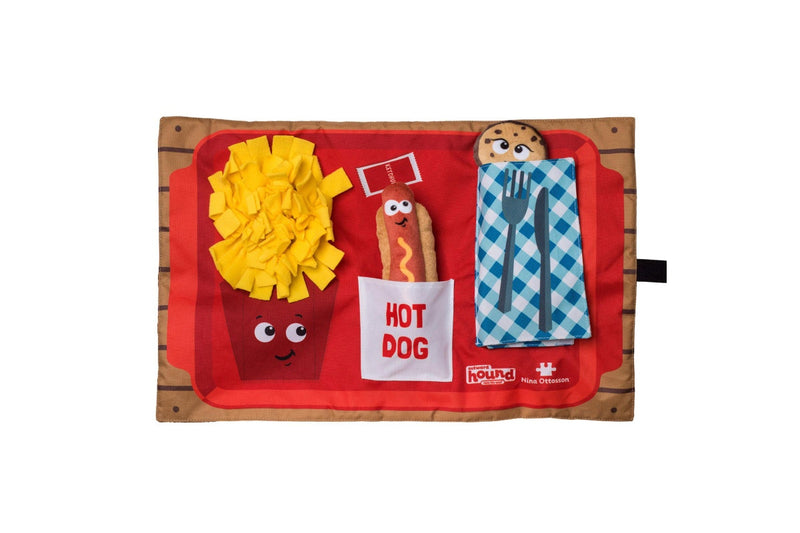 Outward Hound: Activity Matz Fast Food, Fun Dog Puzzle Mat - Multicolored