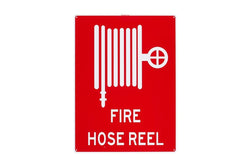 Fire Hose Reel 450x600mm Large Safety Sign Polypropylene Wall Door Mountable