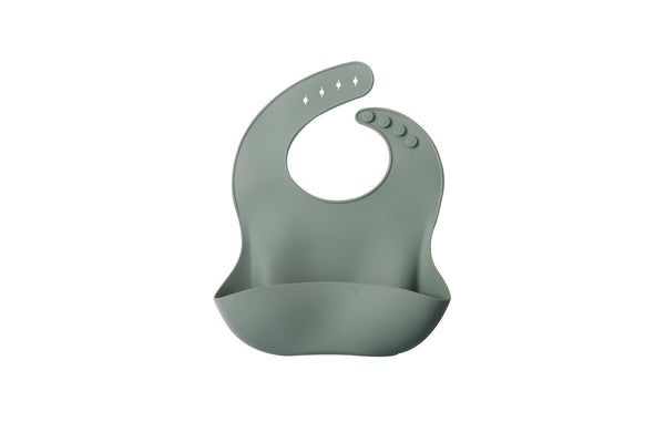 Baby Silicone Adjustable Bib - Green