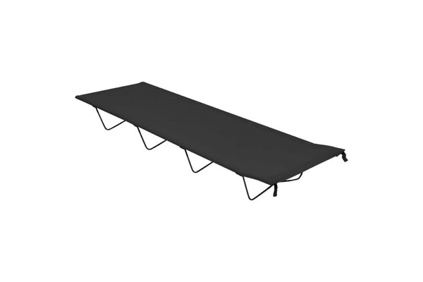 Camping Bed 180x60x19 cm Oxford Fabric and Steel Black vidaXL