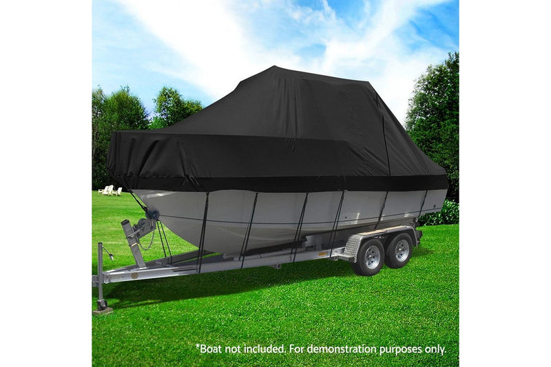 Seamanship Boat Cover 25-27ft Trailerable Jumbo Marine 600D Heavy Duty Black