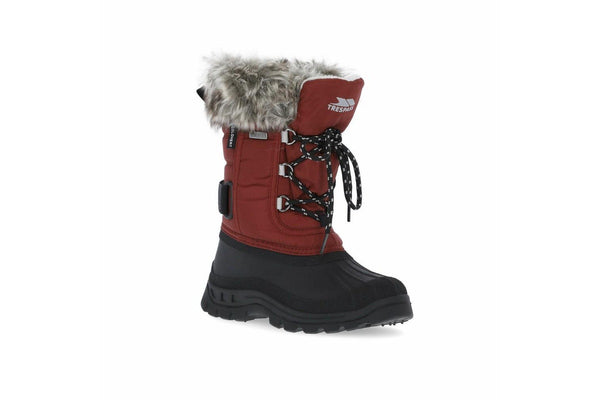 Trespass Unisex Kids Lanche Faux Fur Snow Boots (Merlot) (10 UK Child)