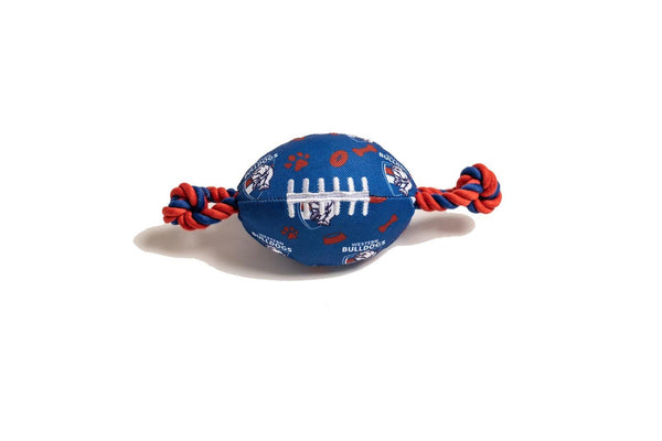 The Stubby Club Western Bulldogs AFL Themed Durable Dog Cat Pet Play Chew Toy