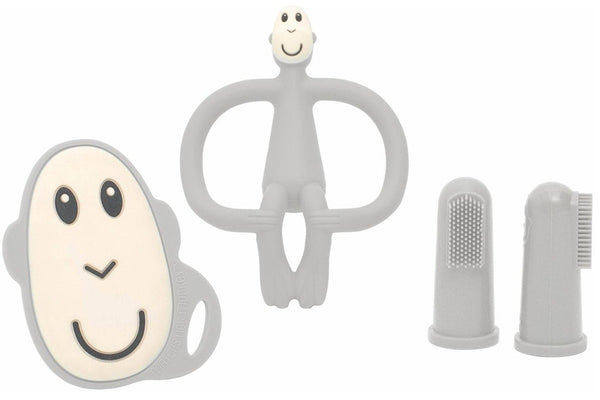 Matchstick Monkey: Teether Starter Set - Cool Grey