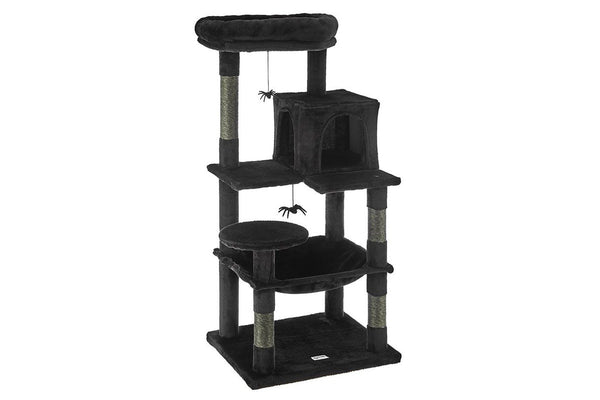 Zoomies Gothic Black - Medium Cat Scratching Post Tree - 118cm