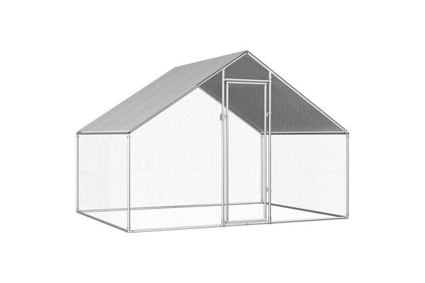 Outdoor Chicken Cage 2.75x2x1.92 m Galvanised Steel vidaXL