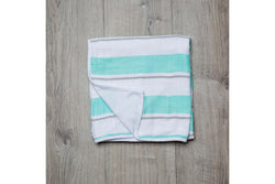 Lulujo: Childhood Blanket - Aqua Stripe