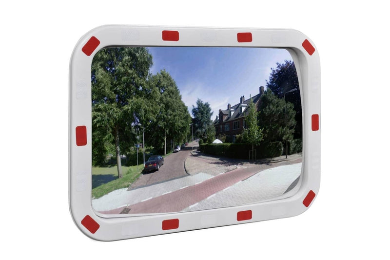 Convex Traffic Mirror Rectangle 40 x 60 cm with Reflectors vidaXL