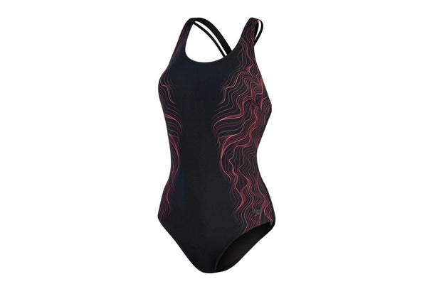 Speedo Womens/Ladies Calypso Shaping One Piece Swimsuit (Black/Pink) (20 UK)