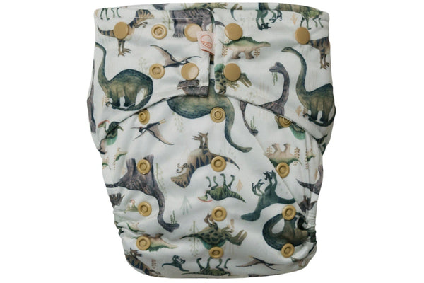 Nestling: Sassy Snap Nappy Complete - Dinosaurs (One Size)