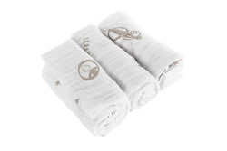 3PK Matchstick Monkey 70cm Organic Cotton Muslin Baby Infant Child Blanket Grey