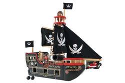 Le Toy Van 50cm Barbarossa Pirate Ship Wooden Fun Play Toy Kids Children 3y+