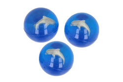 3x Fumfings Novelty Dolphin Jetball 5cm Bouncy Ball Animal Toys Kids Child 3y+