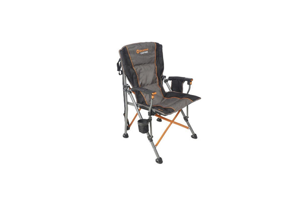 Wildtrak Cheynes Solid Arm Chair Dlx 200Kg Outdoor Camping Hiking 96x64cm