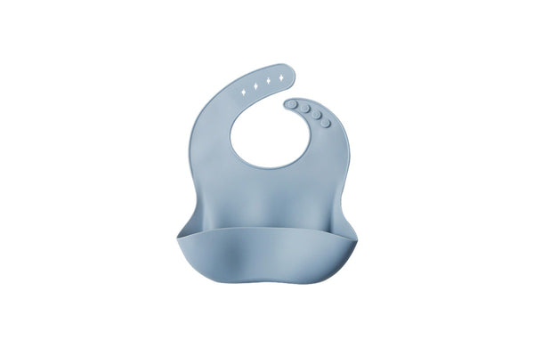 Baby Silicone Adjustable Bib - Blue