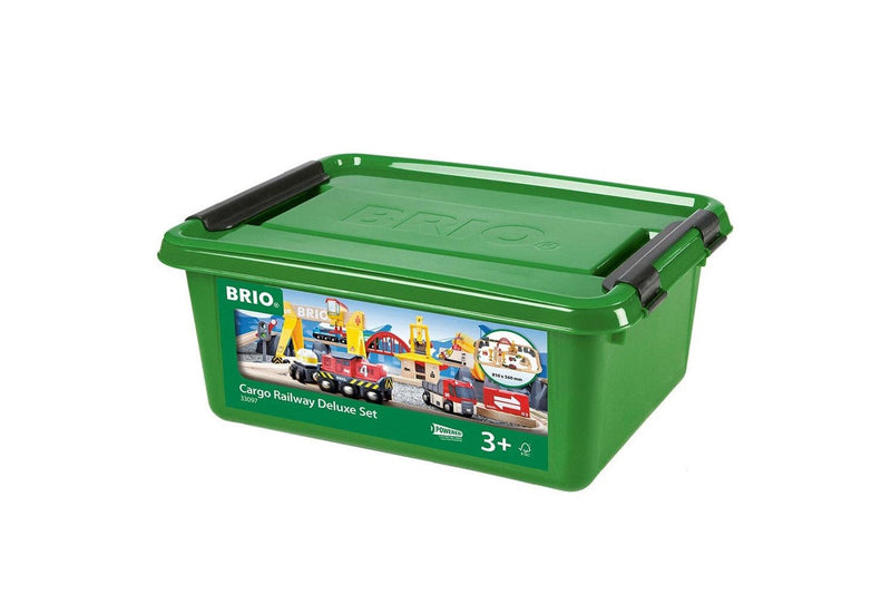 54pc Brio Freight Cargo Train Railway Deluxe Set Kids Child Educational Toy 3y+