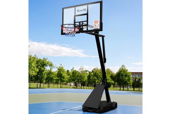 Everfit 3.05M Basketball Hoop Stand System Adjustable Height Portable Black Pro