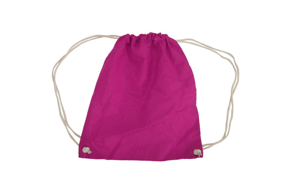 Westford Mill Cotton Gymsac Bag - 12 Litres (Pack of 2) (Fuchsia) (One Size)