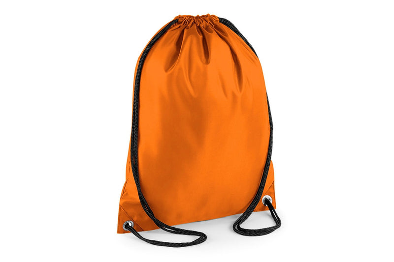 BagBase Budget Water Resistant Sports Gymsac Drawstring Bag (11 Litres) (Pack of 2) (Orange) (One Size)