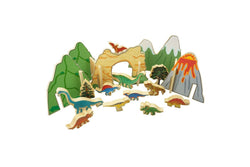 20pc Freckled Farm The Happy Architect Dinosaurs Kids Wooden Toy Fun Play 2+