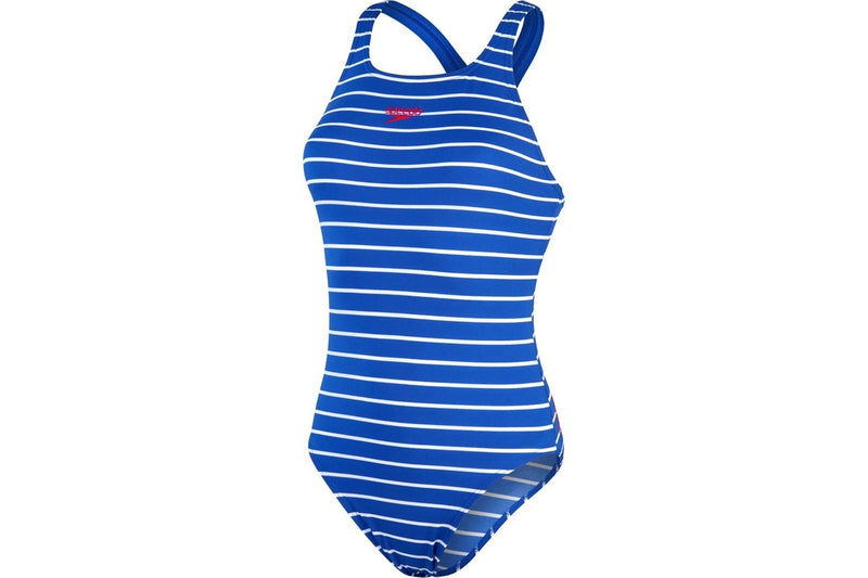 Speedo Womens/Ladies Medalist One Piece Swimsuit (Blue/White) (10 UK)