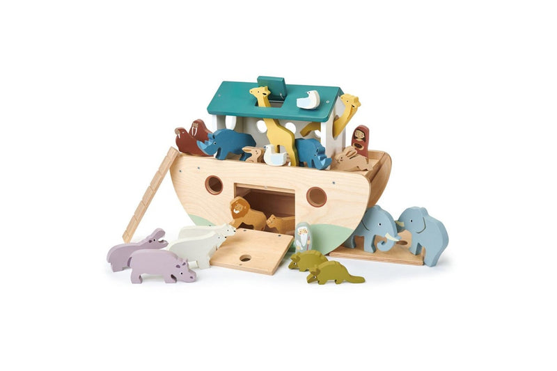 Tender Leaf Toys 38cm Noah's Wooden Ark w 10-Pair Animal Toy Play Set Kids 3y+