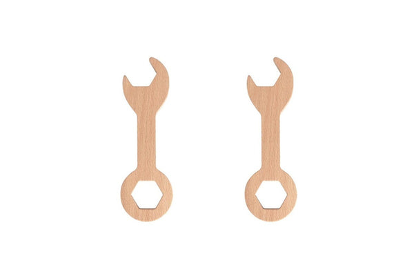 2x MamaMemo Workshop Craft Tools Spanner Kids Children Fun Wooden Build Toy 3+