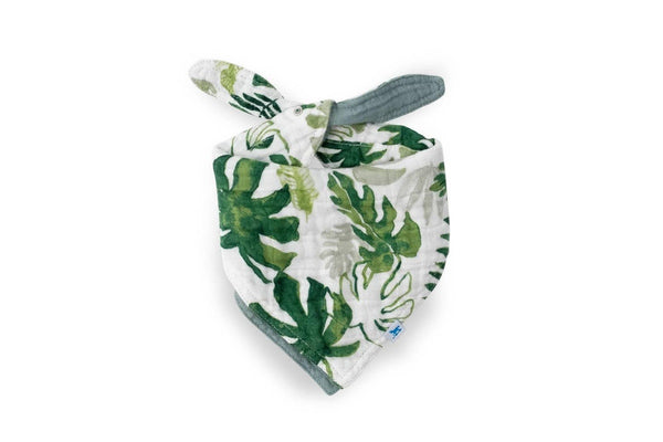 Little Unicorn: Reversible Muslin Bandana Bib - Tropical Leaf