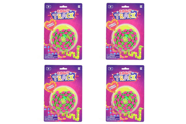 4x Pocket Money Fun Fidget Track Kids Children Sensory Tactile Twist Play Toy 3+