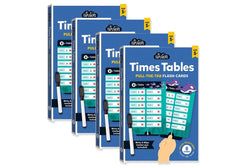 4x Junior Explorers Times Table Pull-the-Tab Educational Flash Cards Kids 5y+