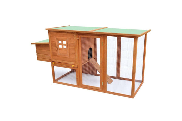 Outdoor Chicken Cage Hen House with 1 Egg Cage Wood vidaXL