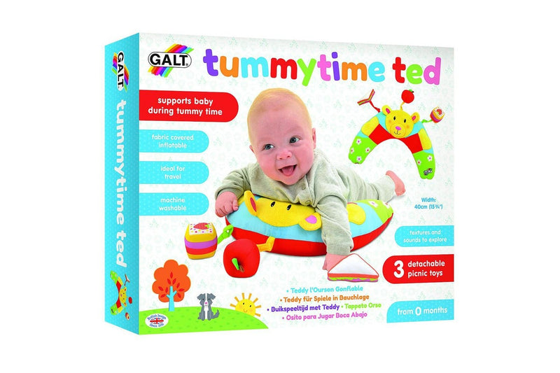 Galt Tummytime Ted Inflatable Baby Cushion Play Interactive Activity Toy 0m+