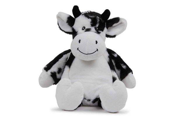 Mumbles Zippie Cow Plush Toy (Black/White) (L)