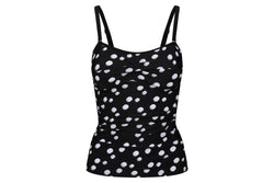 Regatta Womens/Ladies Aceana II Polka Dot Tankini Top (Black/White) (8 UK)