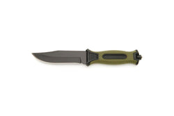 Whitby Knives Green Black Survival Camping SS Knife w Sheath - 4.5'' Blade