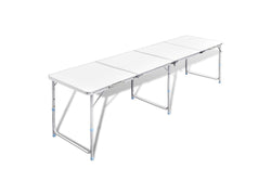 Foldable Camping Table Height Adjustable Aluminium 240 x 60 cm vidaXL