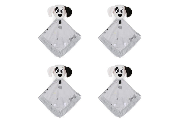 4x Disney Dogs Print Cuddly Security Blanket Infant Baby Nursery Decor 31x31cm