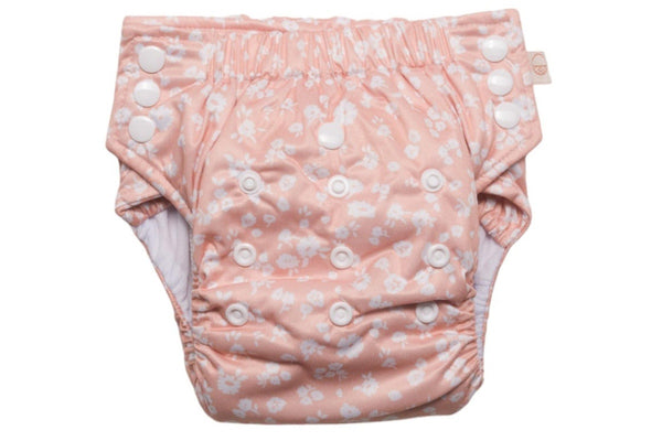 Nestling: Sassy Straight Up Nappy - Dusty Pink Floral (3-5 years)