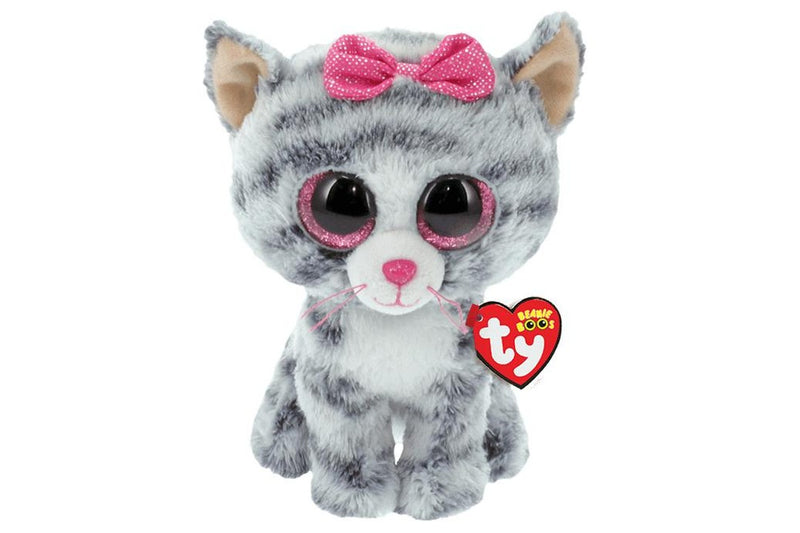 Ty Beanie Boos: Kiki the Grey Cat - 6" Plush