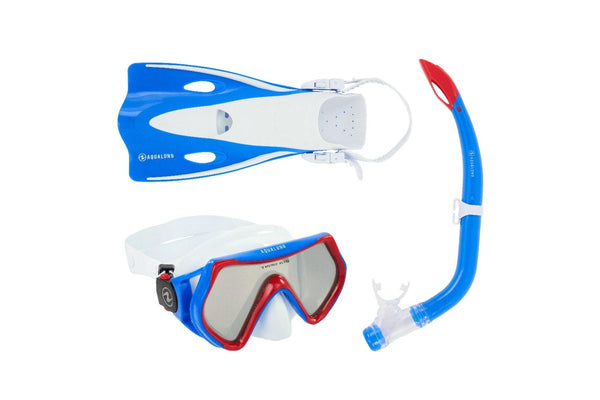 Aquasphere Childrens/Kids 2024 Hero Snorkel Set (Blue) (L-XL)