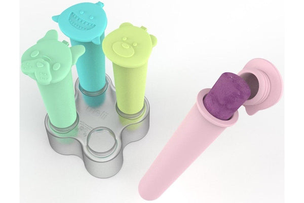 Melii: Silicone Push Pops - 4 Pack with Tray