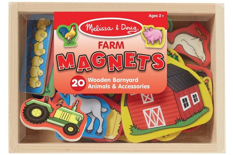 Melissa & Doug: Wooden Magnets Set - Farm