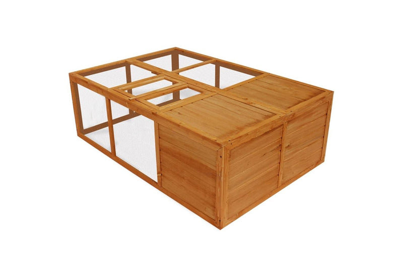 Outdoor Foldable Wooden Animal Cage vidaXL