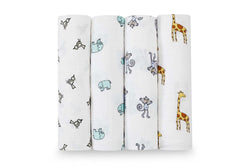 4PK Aden Anais Jungle Jam 112x112cm Classic Baby Swaddle Cotton Muslin Blanket