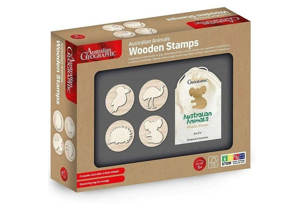 Australian Geographic: Australian Animals Wooden Stamps