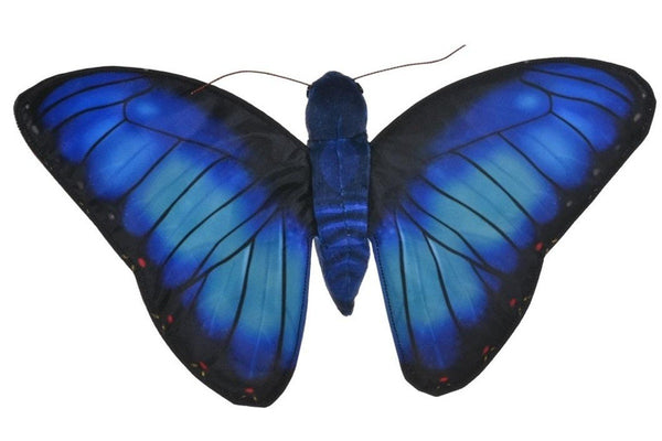 Wild Republic: Rainforest Blue Morpho Butterfly - 7" Finger Puppet