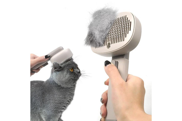 PETSWOL Electric Cat Hair Brush - Grey