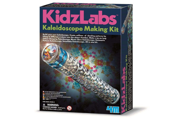 4M KidzLabs Kaleidoscope Making Kit Glow Dazzling Pattern Kids Learning Toy 8y+