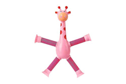 4 Pieces Telescopic Stretchy Giraffe Suction Toy Tube Shape Changing Fidget Blocks