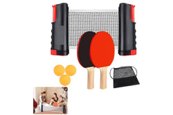 Portable Ping Pong Paddle Set Table Tennis Set with Retractable Net for Indoor Outdoor Games